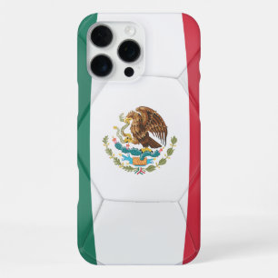 Coque iPhone 16 Pro Max Graphisme de ballon de football avec drapeau textu