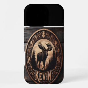 Coque iPhone 16 Pro Max Gravure d'orignal de Kevin