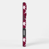 Coque iPhone 16 Pro Max Groovy Retro Daisy Pattern Deep Berry Pink (Côté droit)