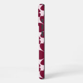Coque iPhone 16 Pro Max Groovy Retro Daisy Pattern Deep Berry Pink (Côté gauche)