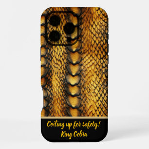 Coque iPhone 16 Pro Max Gros plan de la peau vibrante d'un serpent