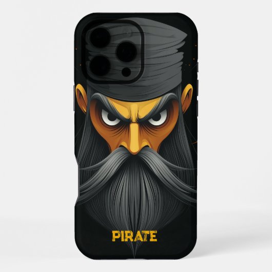 Coque iPhone 16 Pro Max Grumpy Pirate Portrait (Verso)
