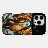 Coque iPhone 16 Pro Max Guerrier d'aigle d'or (Verso Horizontal)