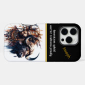 Coque iPhone 16 Pro Max Guerrier uni à l'esprit du buffle (Verso Horizontal)