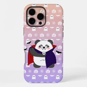 Coque iPhone 16 Pro Max Halloween Cute Baby Panda Dracula Vampire