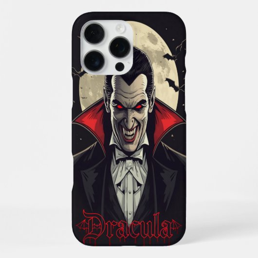 Coque iPhone 16 Pro Max Halloween gothique Dracula (Verso)