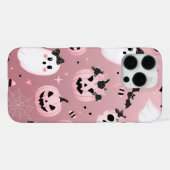 Coque iPhone 16 Pro Max Halloween rose éffrayant (Verso Horizontal)