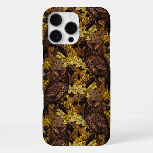 Coque iPhone 16 Pro Max Hiboux d'automne (Verso)