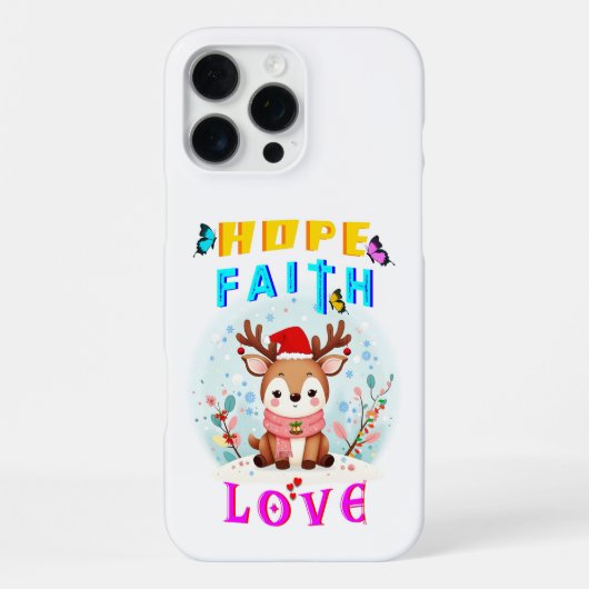 Coque iPhone 16 Pro Max Hope Faith Love (Verso)