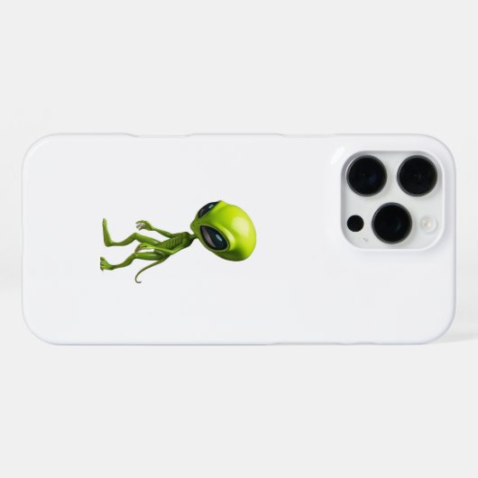 Coque iPhone 16 Pro Max humanoïde vert (Verso Horizontal)