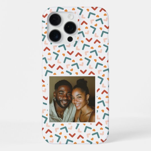 Coque iPhone 16 Pro Max Idées de cadeaux de Noël originaux Memphis Pattern (Verso)