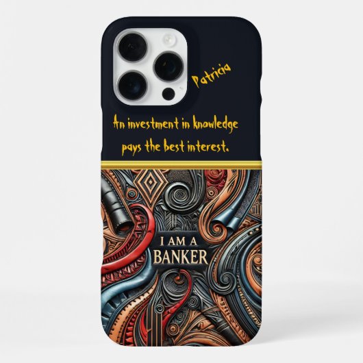 Coque iPhone 16 Pro Max Identité bancaire vive (Verso)