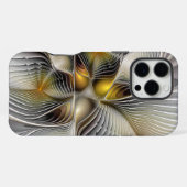 Coque iPhone 16 Pro Max Illusion d'optique abstrait 3D fractal avec profon (Verso Horizontal)