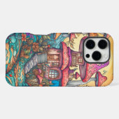 Coque iPhone 16 Pro Max Illustration créative de cabane champignon mignonn (Verso Horizontal)