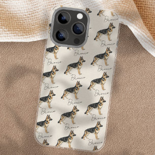 Coque iPhone 16 Pro Max Illustration de chien berger allemand
