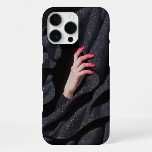 Coque iPhone 16 Pro Max Illustration de main de hijab étoilé caché (Verso)