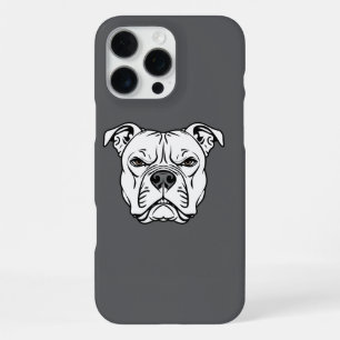 Coque iPhone 16 Pro Max Illustration de visage de bouledogue gras 