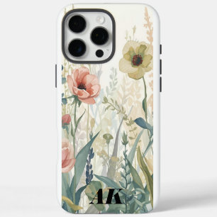 Coque iPhone 16 Pro Max Impression de doux pré – Papier peint botanique à