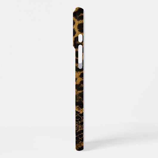 Coque iPhone 16 Pro Max Impression de fusion léopard-python de luxe (Côté gauche)