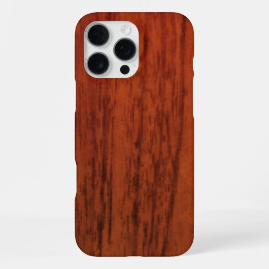 Coque iPhone 16 Pro Max Impression en bois d'acajou (Verso)