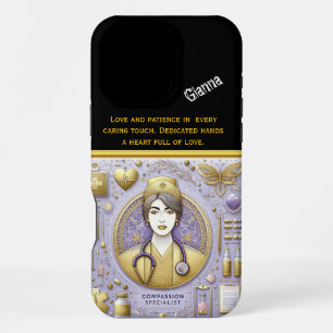 Coque iPhone 16 Pro Max Infirmière Praticien Symbolisant la Compassion et