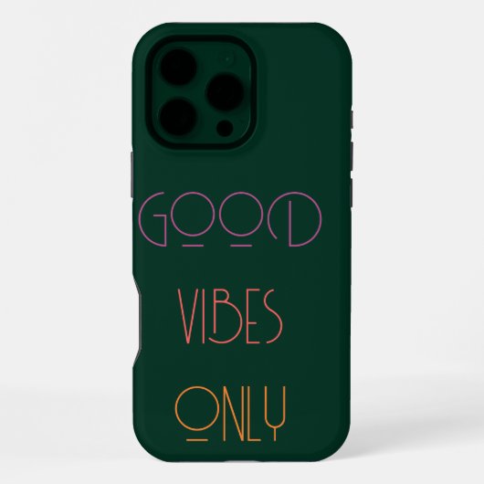 Coque iPhone 16 Pro Max Initiales Monogramme Vert Foncé Moderne Contempora (Verso)