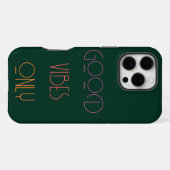 Coque iPhone 16 Pro Max Initiales Monogramme Vert Foncé Moderne Contempora (Verso Horizontal)