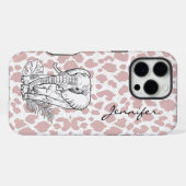 Coque iPhone 16 Pro Max iPhone bleu rose éléphant (Verso Horizontal)