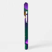 Coque iPhone 16 Pro Max Iridescente mardi gras arrière - plan avec perles (Côté gauche)