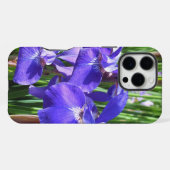 Coque iPhone 16 Pro Max Iris Floraux Violets (Verso Horizontal)