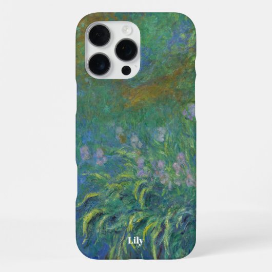 Coque iPhone 16 Pro Max Iris personnalisés par Claude Monet (Verso)
