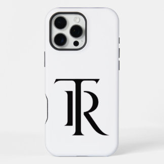 Coque iPhone 16 Pro Max ITARUM Luxe Minimaliste Logo Monogramme Noir