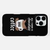 Coque iPhone 16 Pro Max J'Aime Le Chocolat Et Le Café (Verso Horizontal)