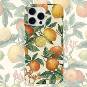Coque iPhone 16 Pro Max Jardin de fleurs d'agrumes motif sans couture