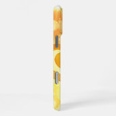 Coque iPhone 16 Pro Max Jaune Beurre Bokeh Or Monogramme Cœur Chaîné (Côté droit)