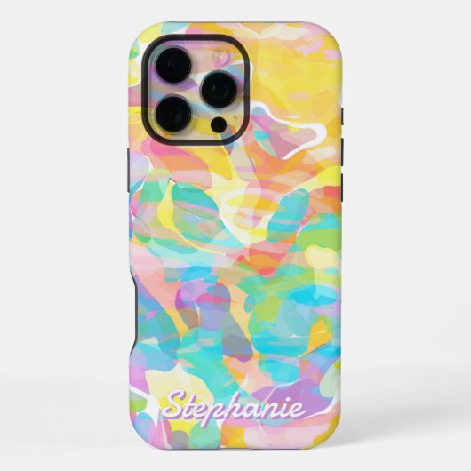 Coque iPhone 16 Pro Max Jaune pastel abstrait de jonquille (Verso)