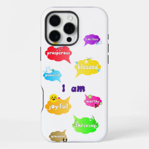 Coque iPhone 16 Pro Max Je suis des affirmations positives de mots d'amour