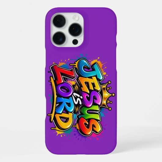 Coque iPhone 16 Pro Max Jésus est Seigneur (Verso)