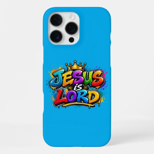 Coque iPhone 16 Pro Max Jésus est Seigneur (Verso)