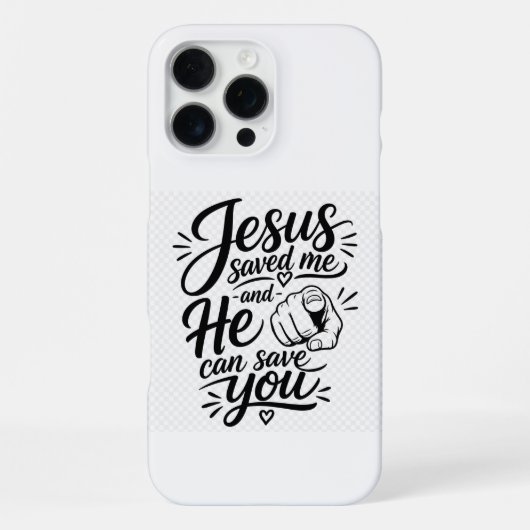 Coque iPhone 16 Pro Max Jésus Sauve (Verso)