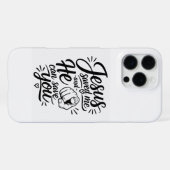 Coque iPhone 16 Pro Max Jésus Sauve (Verso Horizontal)