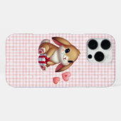 Coque iPhone 16 Pro Max Joli lapin de la Saint-Valentin (Verso Horizontal)