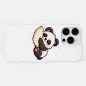 Coque iPhone 16 Pro Max Joli panda endormi avec un oreiller (Verso Horizontal)