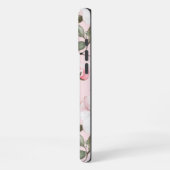 Coque iPhone 16 Pro Max Jolies Fleurs Blanches Roses   (Côté gauche)
