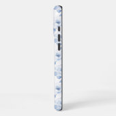 Coque iPhone 16 Pro Max Jolies Fleurs Bleues Blanches Chic (Côté gauche)