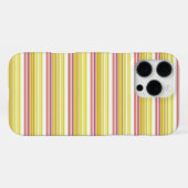 Coque iPhone 16 Pro Max Jolies rayures blanches jaunes (Verso Horizontal)