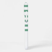 Coque iPhone 16 Pro Max Jolies rayures de ruban à la menthe en aquarelle (Côté gauche)