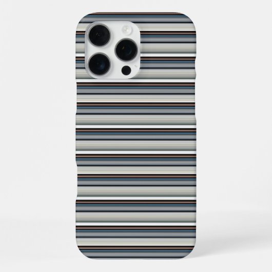 Coque iPhone 16 Pro Max Jolies rayures grises et blanches (Verso)