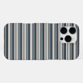 Coque iPhone 16 Pro Max Jolies rayures grises et blanches (Verso Horizontal)