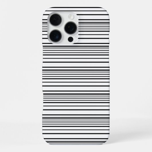 Coque iPhone 16 Pro Max Jolies rayures noires et blanches (Verso)